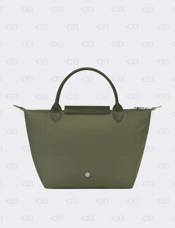 Longchamp Green Nylon and Leather Small Le Pliage Tote