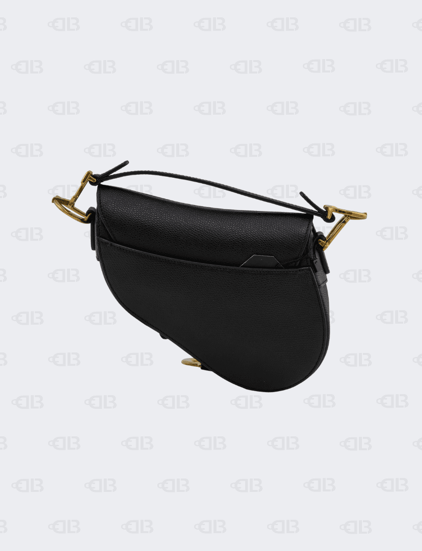 Christian Dior Black Small Saddle Bag