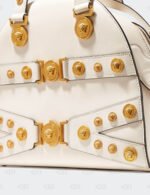 Versace Small Tribute Medallion Handbag In Bianco