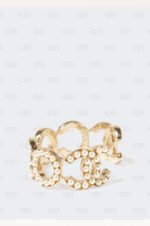 Chanel 2021 Pearl Coco CC Cuff Bracelet