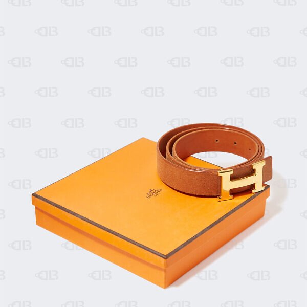 HERMES BELT ORANGE/GOLD