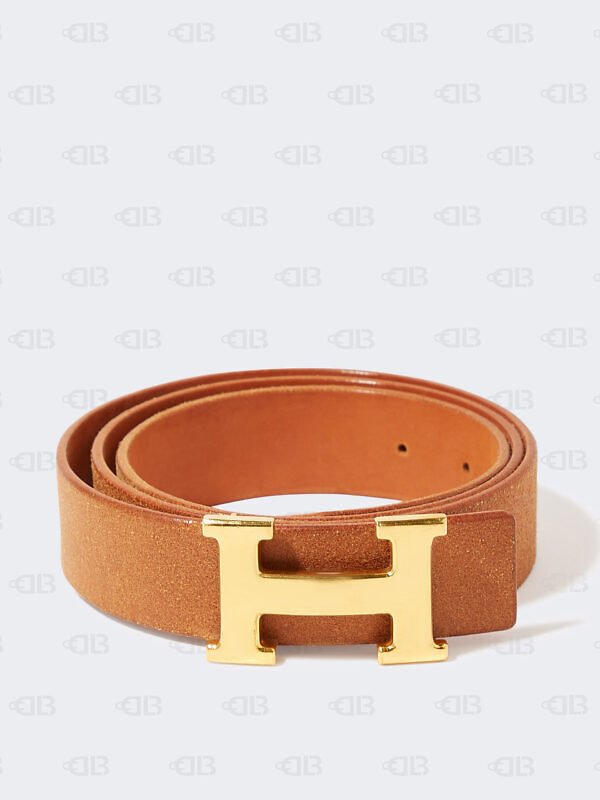 NEW HERMES BELT ORANGE/GOLD