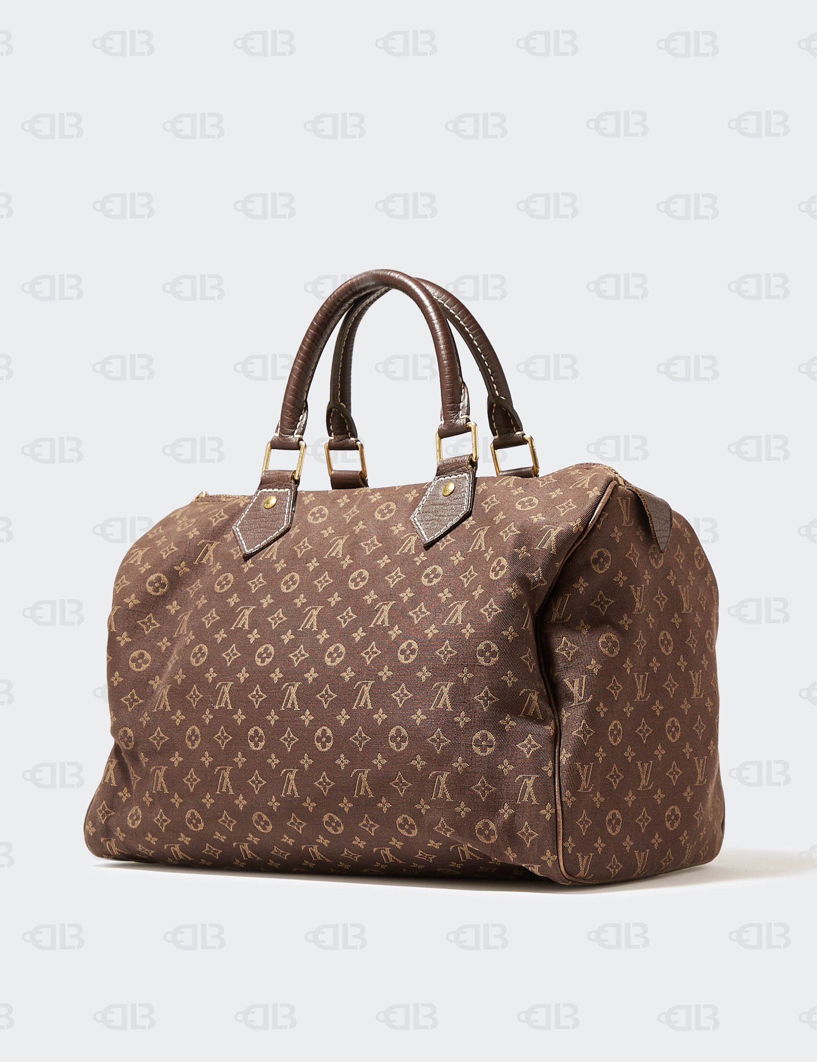 Louis Vuitton Fusain Monogram Mini Lin Canvas Speedy 30 Bag