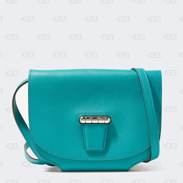 Hermes Teal Swift Leather Convoyeur Mini Messenger Crossbody Shoulder Bag