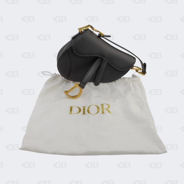 Christian Dior Black Small Saddle Bag