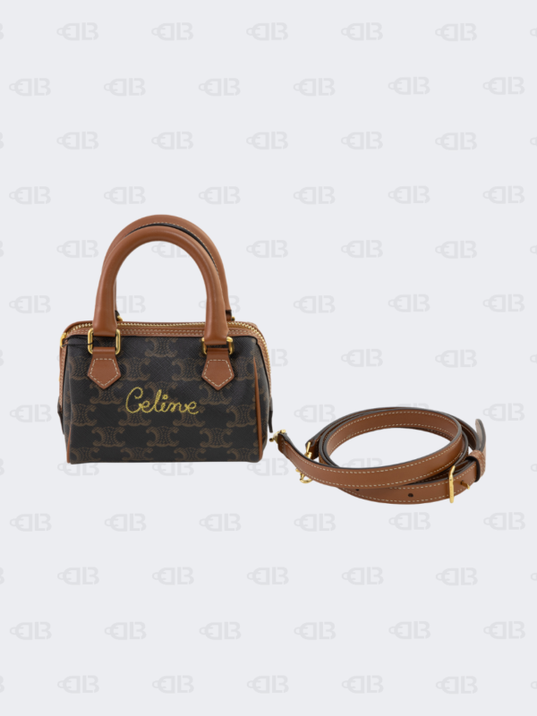 Celine Triomphe Canvas Mini Boston Bag