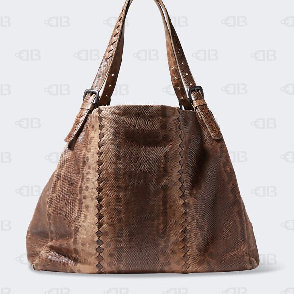 Bottega Veneta Intercept Recharge Tote Bag Brown Mirrored