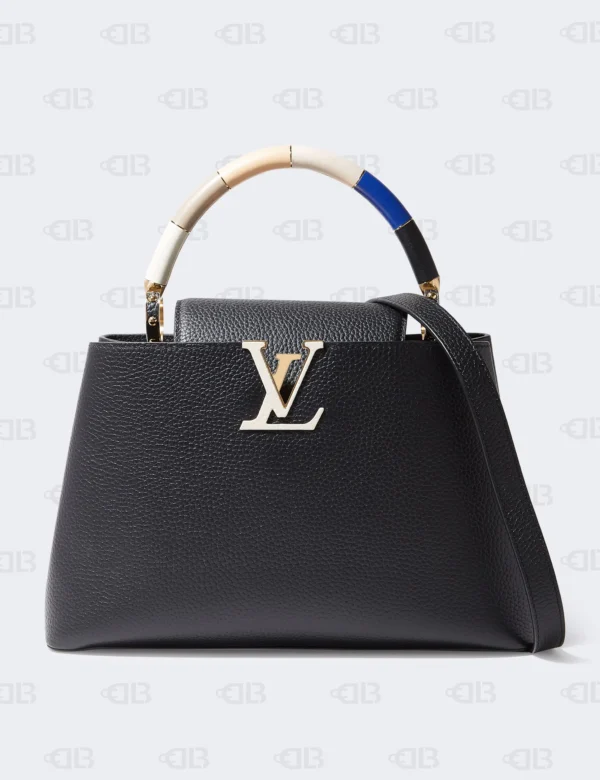 Louis Vuitton - Capucines Bags Handbags Black Elephant Grey Calfskin Cowhide