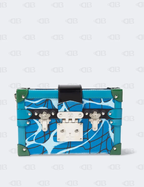 Louis Vuitton Multicolor Aqua Epi Leather Limited Edition Petite Malle Bag