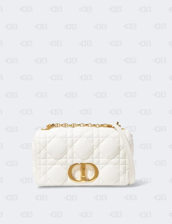 CHRISTIAN DIOR Lambskin Cannage Small Caro Bag