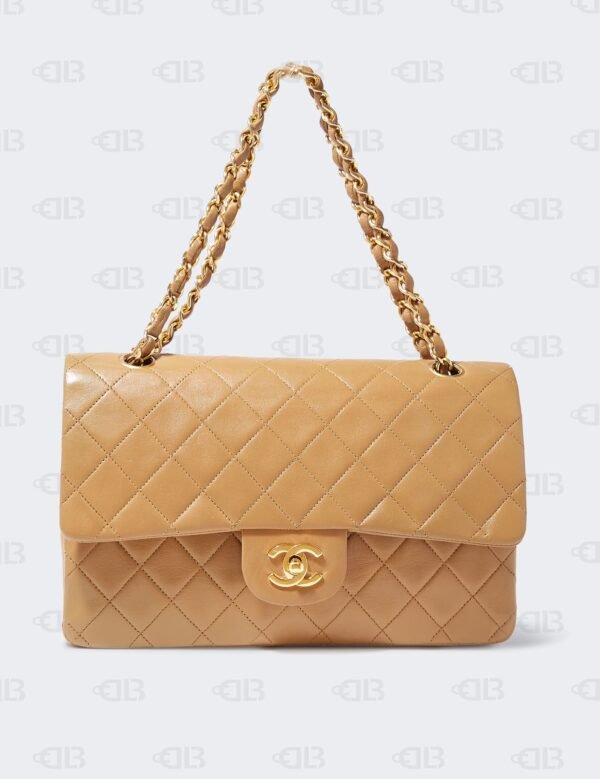 Chanel Medium Classic Double Flap Beige