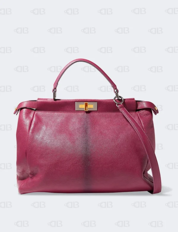 Fendi Magenta Leather Medium Peekaboo