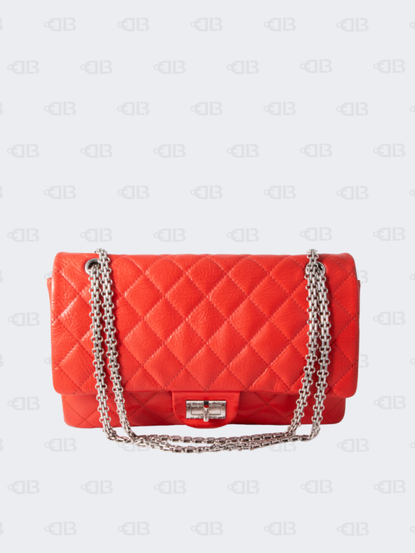 Chanel Red Quilted Aged Leather Reissue Classic Jumbo Flap Bag