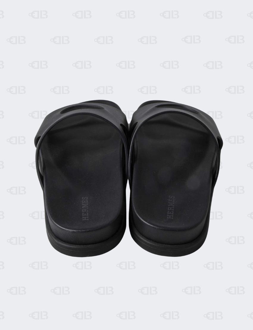 Hermes Calfskin Black Edith Sandals Size 39