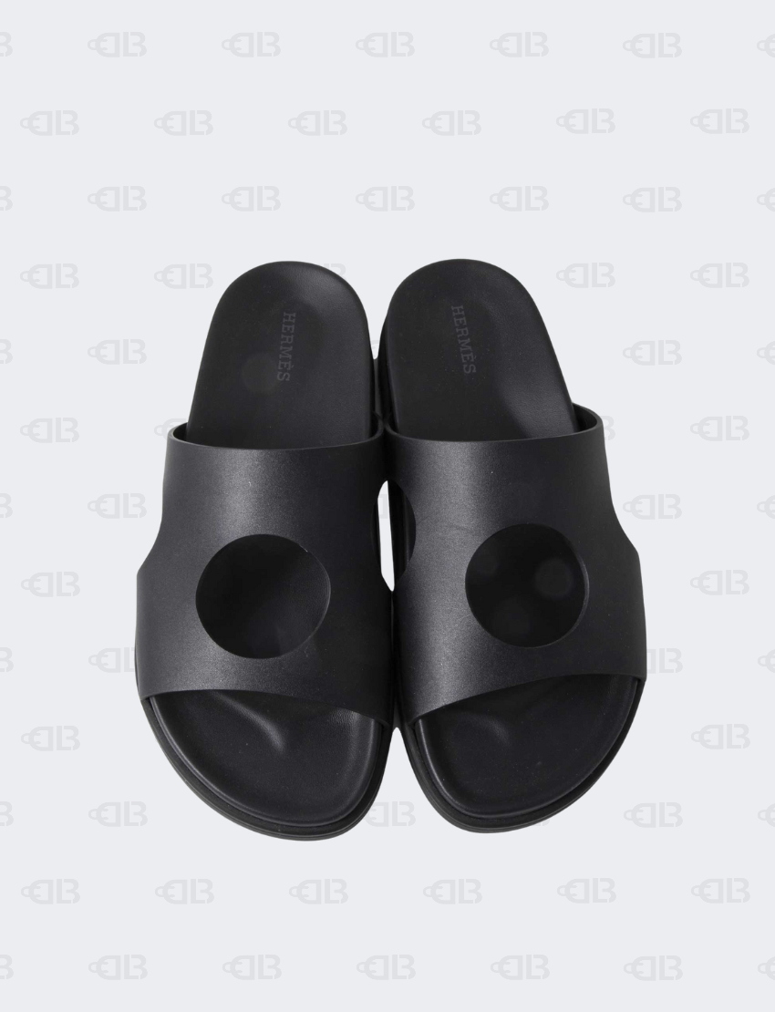 Hermes Calfskin Black Edith Sandals Size 39