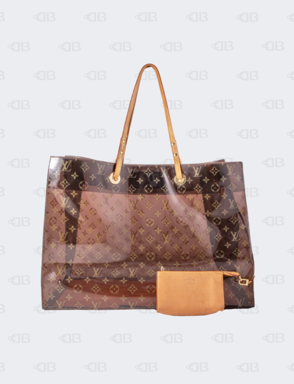 Louis Vuitton Sac Cabas Clear Translucent Monogram Brown Gm Tote D Lady Boss Luxury Boutique