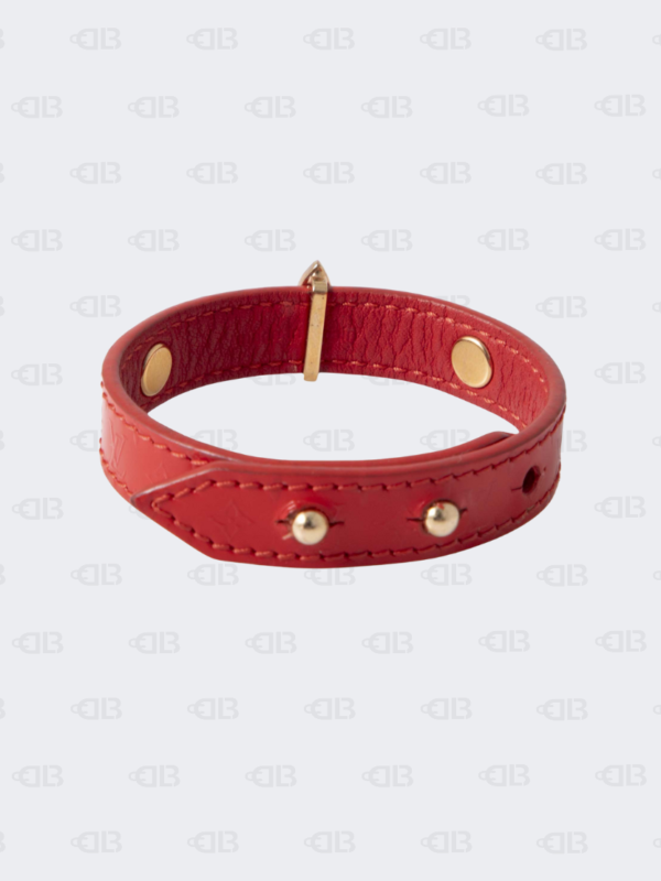 Louis Vuitton Monogram Flower Red Bracelet Size 17