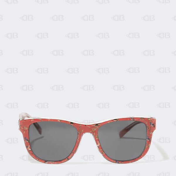 Dolce & Gabbana Red  Print Square Sunglasses