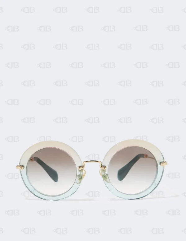 Miu Miu Round Gradient Sunglasses