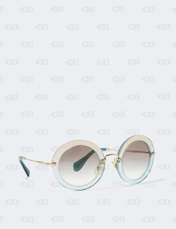 Miu Miu Round Gradient Sunglasses