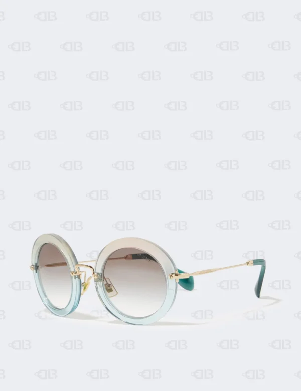Miu Miu Round Gradient Sunglasses