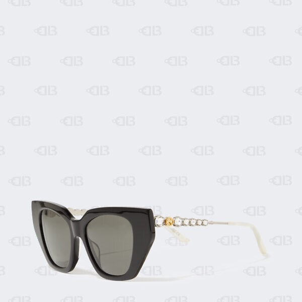 Gucci - Cat-Eye Acetate Sunglasses - Black