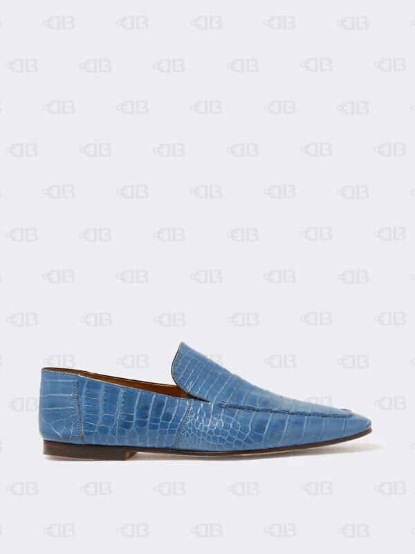 Stefano Ricci Crocodile Round -Toe Loafers