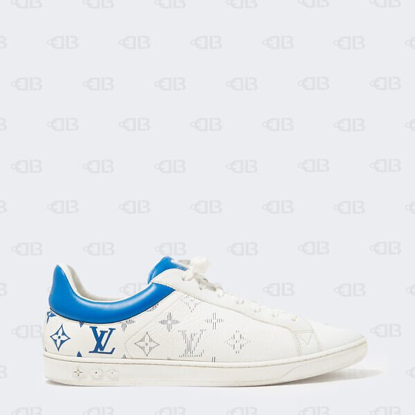 Louis Vuitton White/Blue Gradient Monogram Leather Luxembourg Low-Top Sneakers