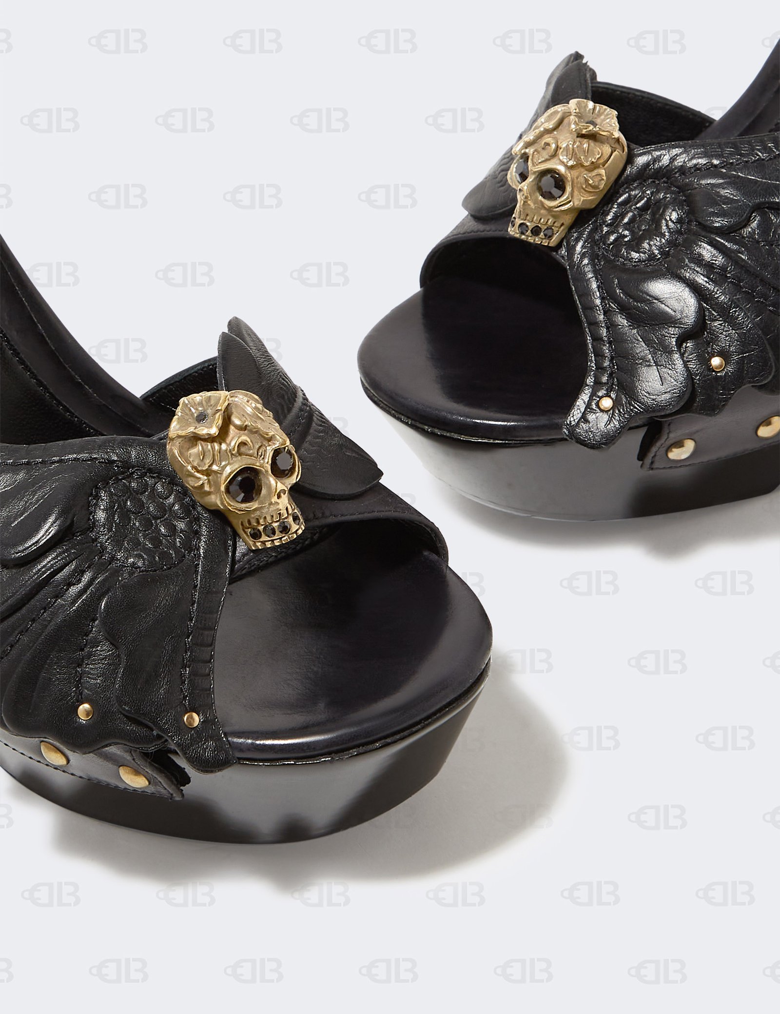 ALEXANDER MCQUEEN Leather Mules with Decor