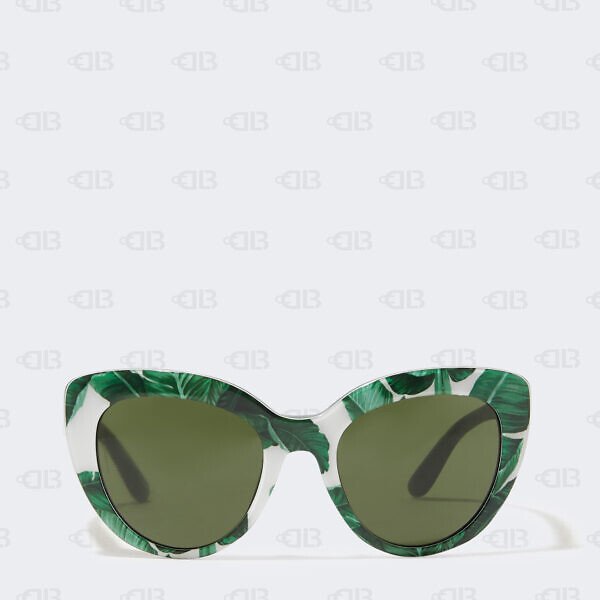 DOLCE & GABBANA BANANA LEAF CAT EYE SUNGLASSES