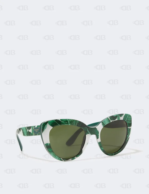 DOLCE & GABBANA BANANA LEAF CAT EYE SUNGLASSES