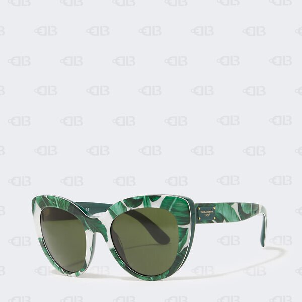 DOLCE & GABBANA BANANA LEAF CAT EYE SUNGLASSES