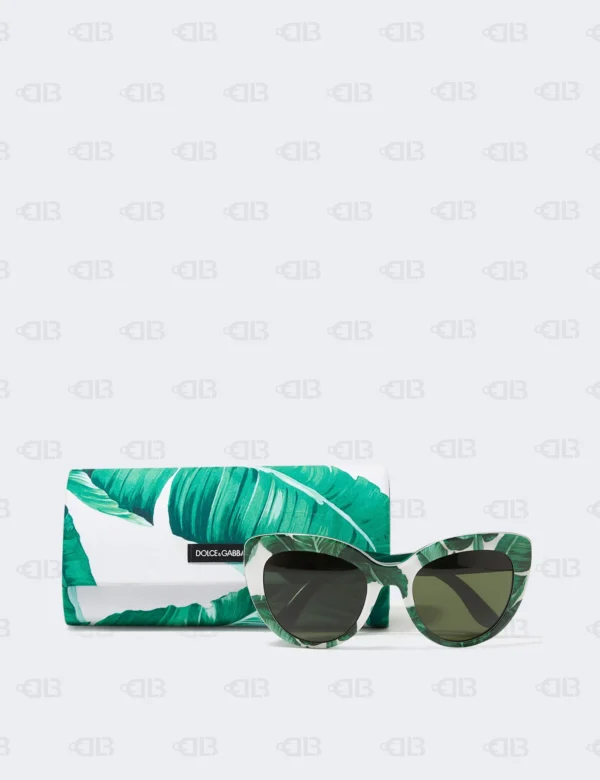 DOLCE & GABBANA BANANA LEAF CAT EYE SUNGLASSES