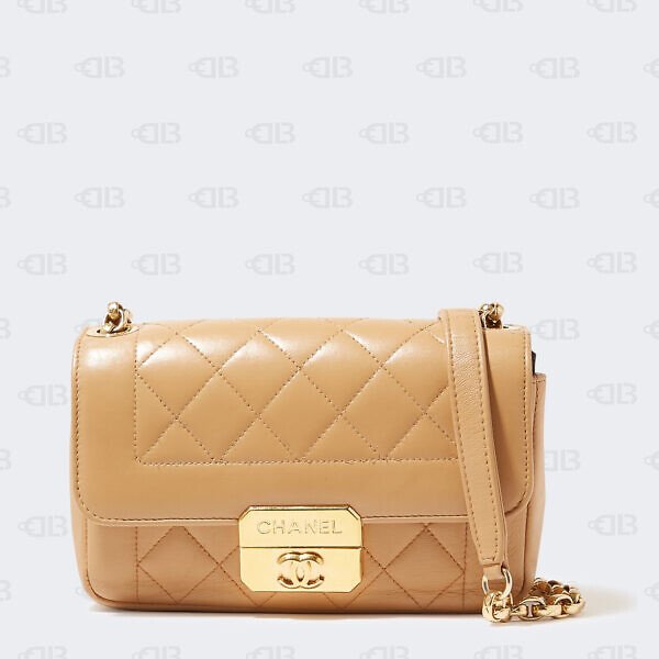 CHANEL  Lambskin Mini Chic With Me Flap Beige