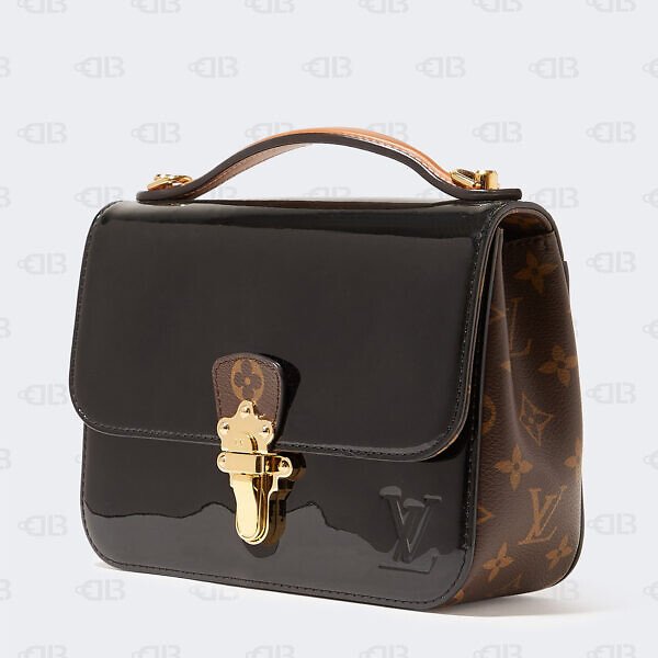 Louis Vuitton Black Vernis Leather And Monogram Canvas Cherrywood BB Bag