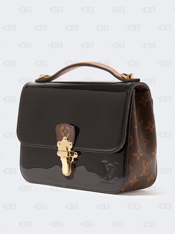 Louis Vuitton Black Vernis Leather And Monogram Canvas Cherrywood BB Bag