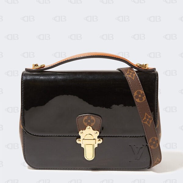 Louis Vuitton Black Vernis Leather And Monogram Canvas Cherrywood BB Bag