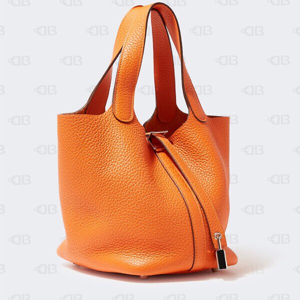 Hermes Orange Taurillon Clemence Picotin Lock 18