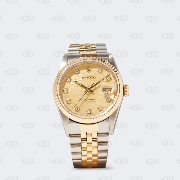 Rolex Champagne Jubilee Diamond 18K Yellow Gold Stainless Steel