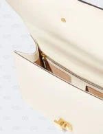 Gucci Off White Leather Small Web Sylvie Shoulder Bag