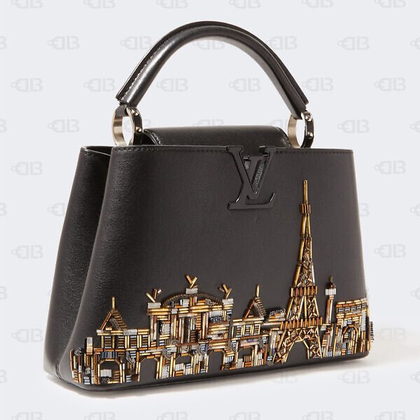 LOUIS VUITTON  Capucines Skyline Paris BB Black