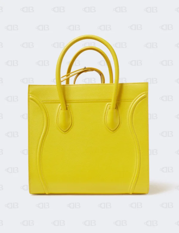 Celine Yellow Leather Mini Luggage Tote