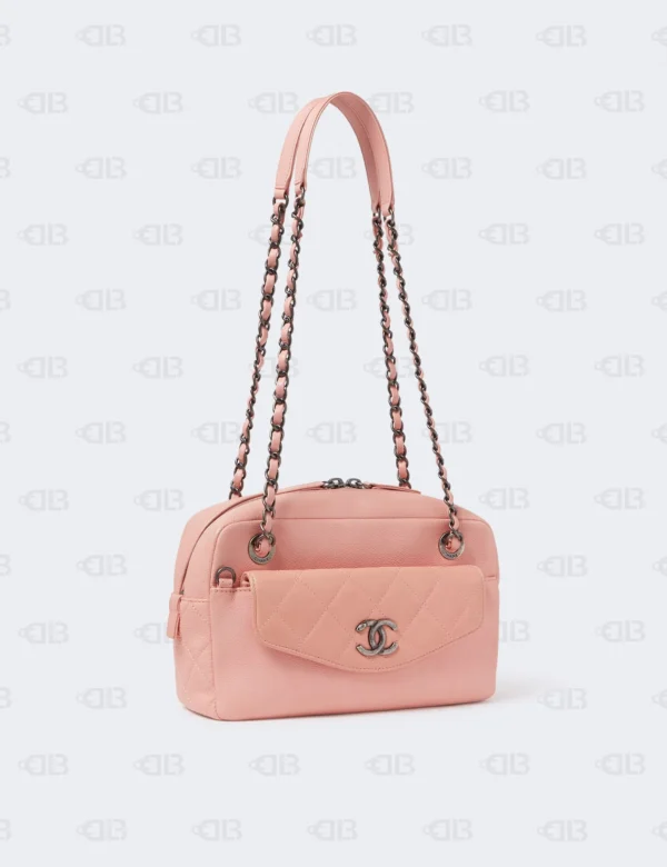 Chanel Coco Break Camera Bag Pink Caviar Leather