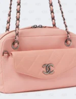 Chanel Coco Break Camera Bag Pink Caviar Leather