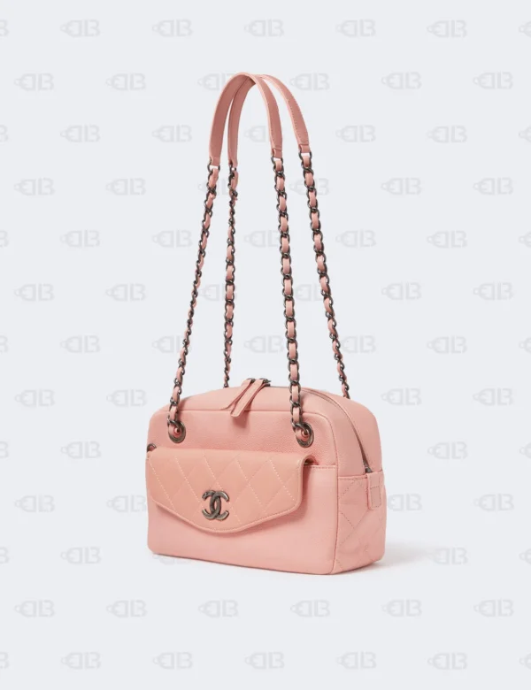 Chanel Coco Break Camera Bag Pink Caviar Leather