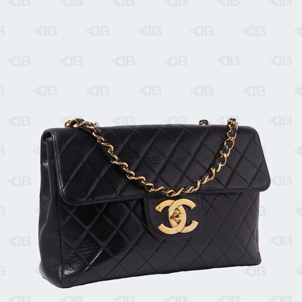 Chanel Black Quilted Leather Jumbo Classic Shoulder Flap Bag