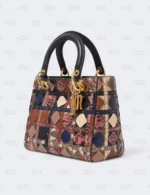 Christian Dior Supple Lady Dior Bag Patchwork Cannage Leather and Exotics Medium