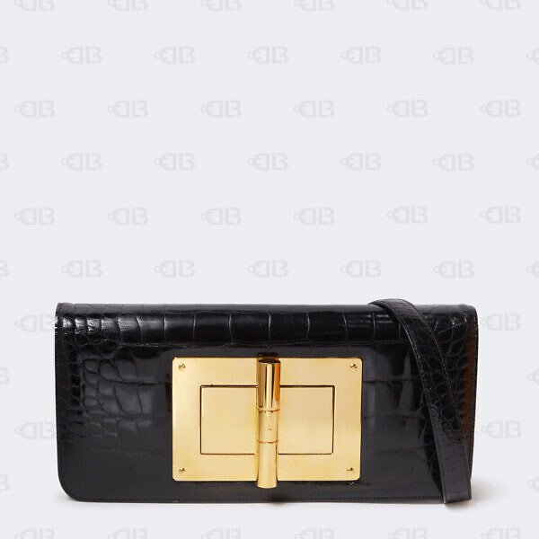 Tom Ford Black Alligator Natalia Crossbody Bag