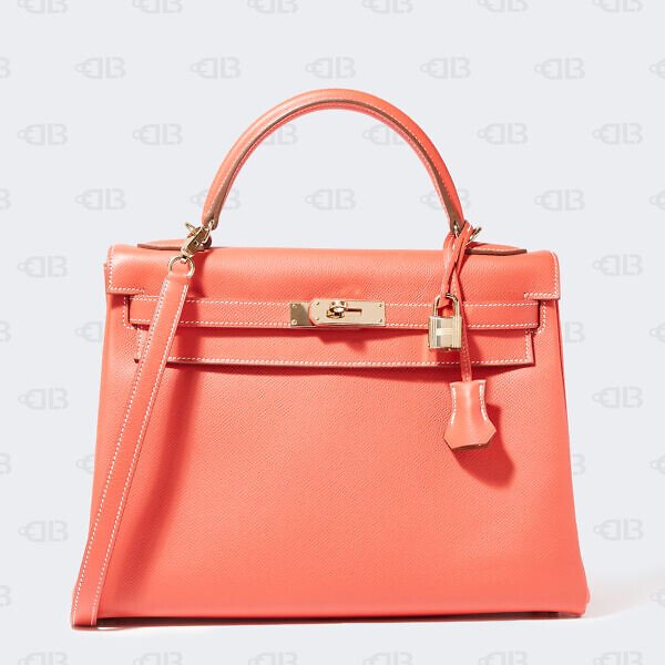 Hermès Kelly 32 Rose Lipstick Epsom Leather GHW