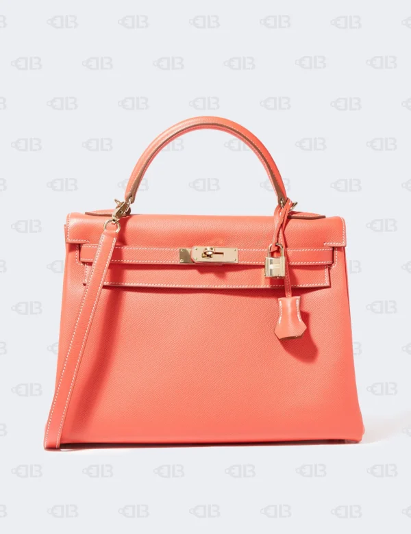 Hermès Kelly 32 Rose Lipstick Epsom Leather GHW